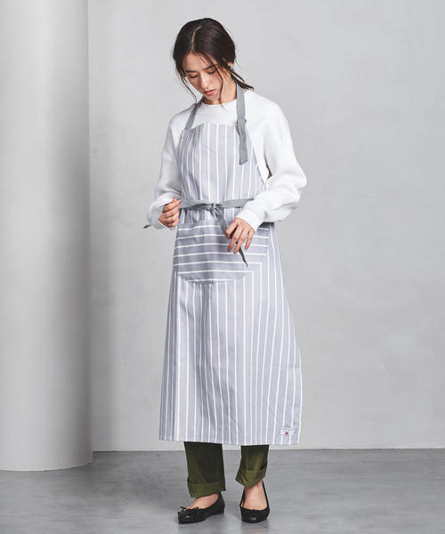 UNITED ARROWS(ユナイテッドアローズ)の「<RUSHBROOKES>エプロン ロング ストライプ(エプロン)」|グレー