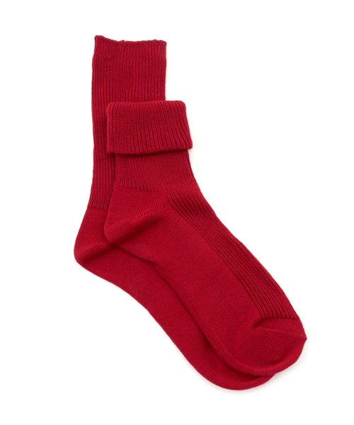 Right-on（ライトオン）の「【Right-on Basic】2WAY無地ソックス（ソックス/靴下・レディース・ライトベージュ/ブラック/ライトグレー/レッド/マスタード/ダークグレー/B/ダークグリーン/ワイン/オフホワイト・23-25）」の8枚目の写真