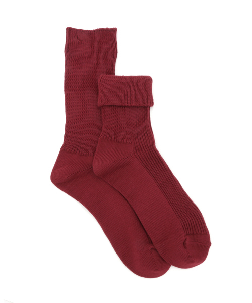 Right-on（ライトオン）の「【Right-on Basic】2WAY無地ソックス（ソックス/靴下・レディース・ライトベージュ/ブラック/ライトグレー/レッド/マスタード/ダークグレー/B/ダークグリーン/ワイン/オフホワイト・23-25）」の9枚目の写真