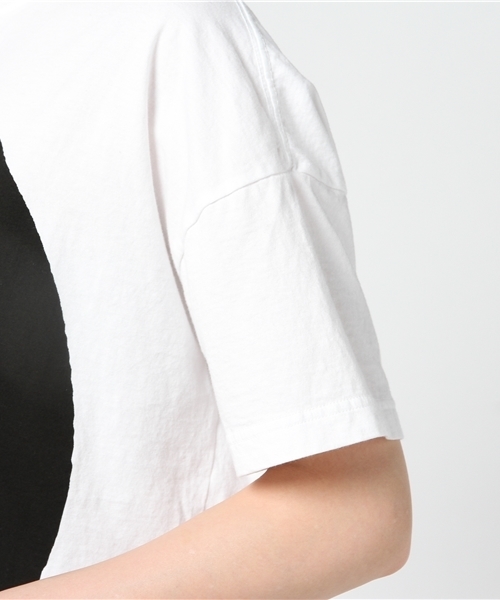 ZUCCA ズッカ デザイン ロング カットソー ワンピース 半袖 Tシャツ 白 ZUCCa（ズッカ）の「(L)Z_icon T/ワンピース（ワンピース）」 - WEAR