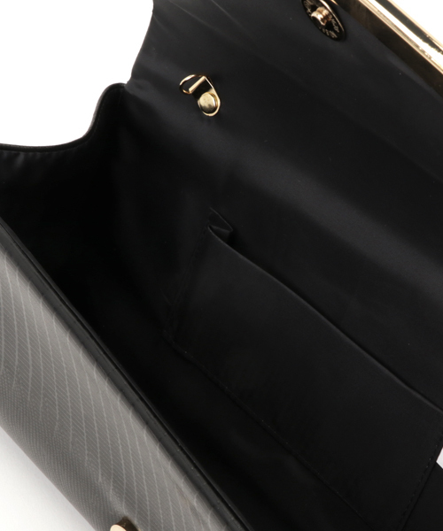 reca（レカ）の「《結婚式やパーティーに》3WAYチェーン付クロコ柄クラッチバッグ（クラッチバッグ・レディース・ブラック/ベージュ・FREE）」の5枚目の写真