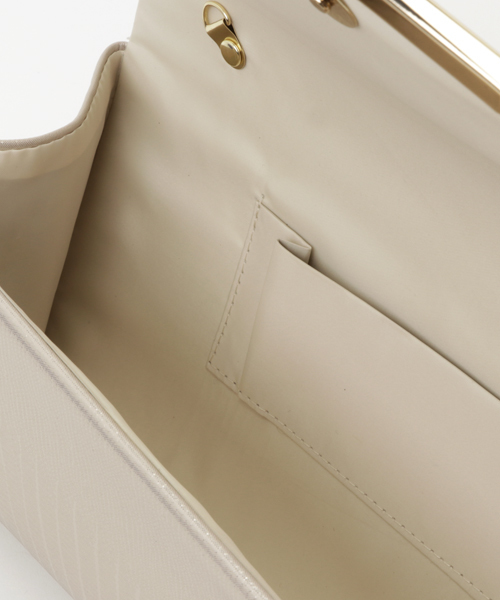 reca（レカ）の「《結婚式やパーティーに》3WAYチェーン付クロコ柄クラッチバッグ（クラッチバッグ・レディース・ブラック/ベージュ・FREE）」の7枚目の写真