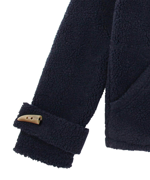 X-girl(エックスガール)の「BOA DUFFLE COAT(ダッフルコート・レディース・ブラック/ベージュ/ネイビー・1/2)」の9枚目の写真