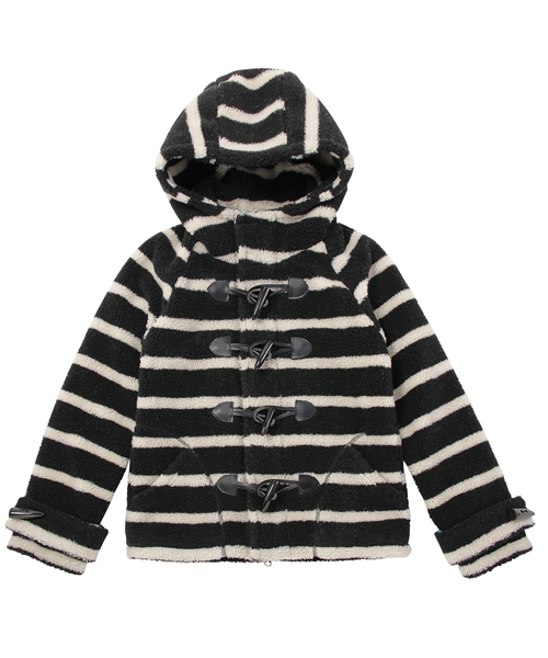 X-girl(エックスガール)の「BOA DUFFLE COAT(ダッフルコート・レディース・ブラック/ベージュ/ネイビー・1/2)」の10枚目の写真