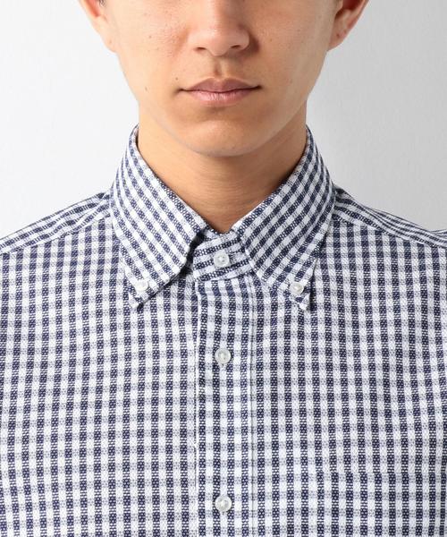 UNITED ARROWS（ユナイテッドアローズ）の「UDET カラミ カラー チェック BD シャツ ◆（シャツ/ブラウス・メンズ・ネイビー/ケリー・37cm/39cm/40cm/43cm/36cm/38cm/42cm/41cm）」の6枚目の写真