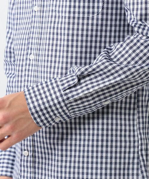 UNITED ARROWS（ユナイテッドアローズ）の「UDET カラミ カラー チェック BD シャツ ◆（シャツ/ブラウス・メンズ・ネイビー/ケリー・37cm/39cm/40cm/43cm/36cm/38cm/42cm/41cm）」の7枚目の写真