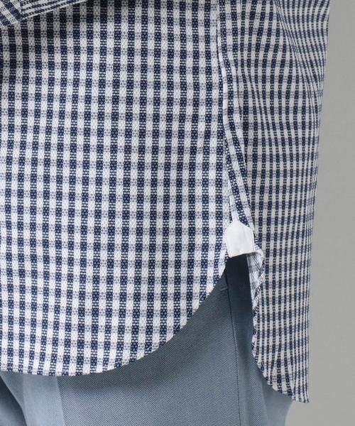 UNITED ARROWS（ユナイテッドアローズ）の「UDET カラミ カラー チェック BD シャツ ◆（シャツ/ブラウス・メンズ・ネイビー/ケリー・37cm/39cm/40cm/43cm/36cm/38cm/42cm/41cm）」の8枚目の写真