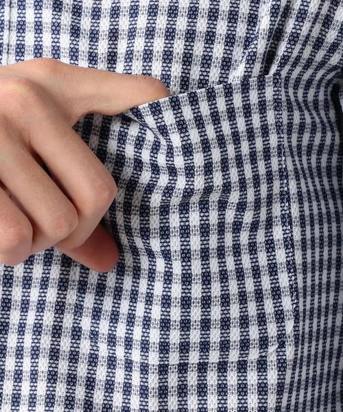 UNITED ARROWS（ユナイテッドアローズ）の「UDET カラミ カラー チェック BD シャツ ◆（シャツ/ブラウス・メンズ・ネイビー/ケリー・37cm/39cm/40cm/43cm/36cm/38cm/42cm/41cm）」の11枚目の写真