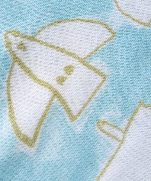 Ne-net（ネネット）の「S はばたき T（Tシャツ/カットソー・レディース・ライトブルー/ブラック・02）」の8枚目の写真