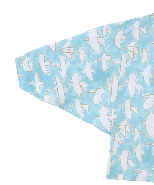 Ne-net（ネネット）の「S はばたき T（Tシャツ/カットソー・レディース・ライトブルー/ブラック・02）」の3枚目の写真