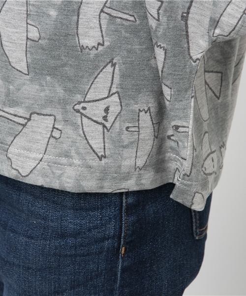 Ne-net（ネネット）の「S はばたき T（Tシャツ/カットソー・レディース・ライトブルー/ブラック・02）」の14枚目の写真