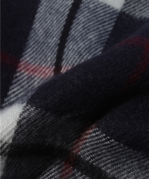 603(ロクマルサン)の「603 チェックストール(マフラー・メンズ・ネイビー・FREE)」の4枚目の写真