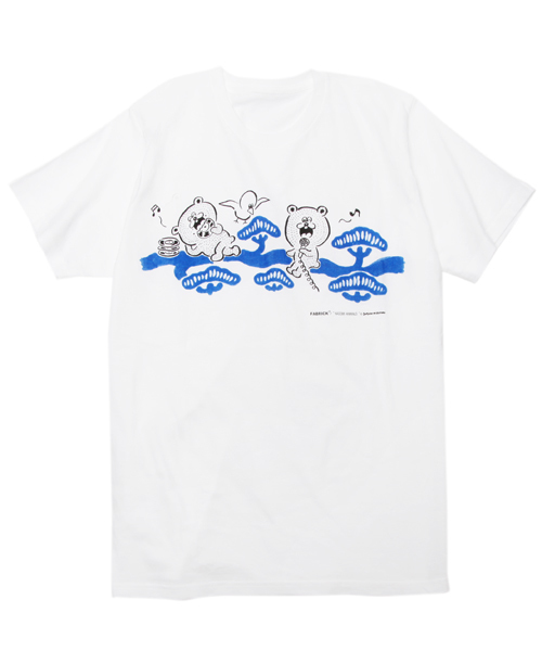 MEDICOM TOY（メディコムトイ）の「FABRICK【SUZUKI HIROYUKI】 TEE SHIRTS "NAGOMI”（Tシャツ/カットソー・メンズ・アッシュグレー/ホワイト×ネイビー/ホワイト×ピンク/ホワイト系その他・MEDIUM/SMALL/LARGE/X-SMALL）」の3枚目の写真