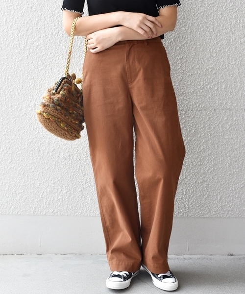 SHIPS(シップス)の「ワンウォッシュ チノパンツ◇(チノパンツ・レディース・ブラウン/ベージュ系その他/オフホワイト・38/36)」の4枚目の写真