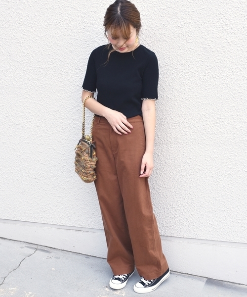 SHIPS(シップス)の「ワンウォッシュ チノパンツ◇(チノパンツ・レディース・ブラウン/ベージュ系その他/オフホワイト・38/36)」の8枚目の写真