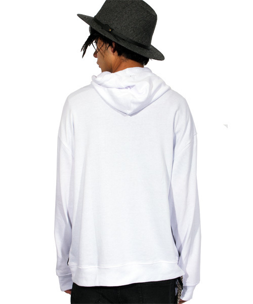 ８(eight)（エイト）の「切替 プルオーバー パーカー スウェット（パーカー・メンズ・ホワイト/ブラック・MEDIUM/LARGE）」の6枚目の写真