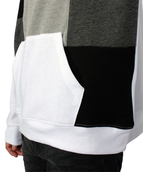 ８(eight)（エイト）の「切替 プルオーバー パーカー スウェット（パーカー・メンズ・ホワイト/ブラック・MEDIUM/LARGE）」の11枚目の写真