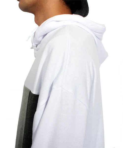 ８(eight)（エイト）の「切替 プルオーバー パーカー スウェット（パーカー・メンズ・ホワイト/ブラック・MEDIUM/LARGE）」の15枚目の写真