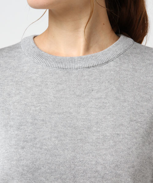 earth music&ecology（アースミュージックアンドエコロジー）の「・クルーネックゆるニットプルオーバー（ニット/セーター・レディース・ライトグレー/ブラック/ダークグリーン/ネイビー/アイボリー/ボルドー・FREE）」の9枚目の写真