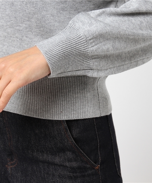 earth music&ecology（アースミュージックアンドエコロジー）の「・クルーネックゆるニットプルオーバー（ニット/セーター・レディース・ライトグレー/ブラック/ダークグリーン/ネイビー/アイボリー/ボルドー・FREE）」の7枚目の写真