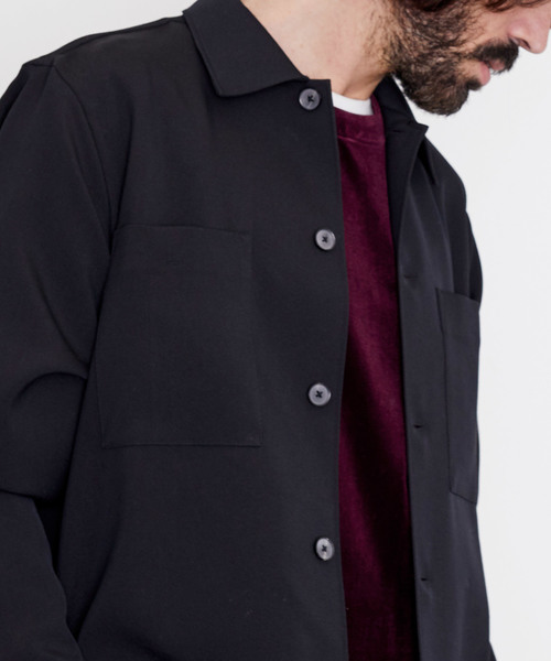 UNITED TOKYO（ユナイテッドトウキョウ）の「ビックポケットシャツ２（ブルゾン・メンズ・ダークブラウン/ブラック・1/2/3）」の4枚目の写真