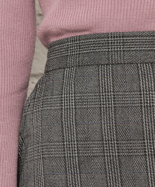 apres jour（アプレジュール）の「もこもこ起毛ひざ上丈台形柄スカート【ZOZOTOWN限定アイテム】（スカート・レディース・ダークブラウン/サックスブルー/ダークブルー/チャコール・FREE）」の8枚目の写真