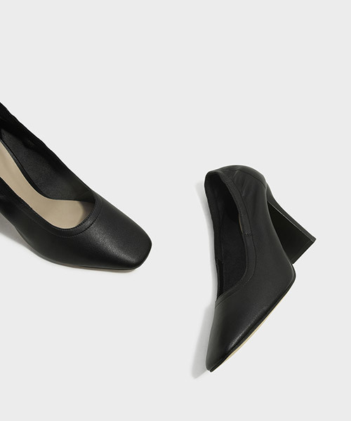 CHARLES & KEITH(チャールズ & キース)の「テパードヒールフィットパンプス / TAPERED HEEL FITTED PUMPS(パンプス・レディース・ブラック/レンガ・23.5cm/23cm/24.5cm)」の7枚目の写真