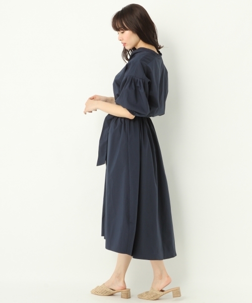 A part by（アパートバイ）の「PoCoスキッパーBRワンピース 　786896（ワンピース・レディース・ベージュ/ネイビー/ホワイト系その他/ブラック系その他・FREE）」の12枚目の写真