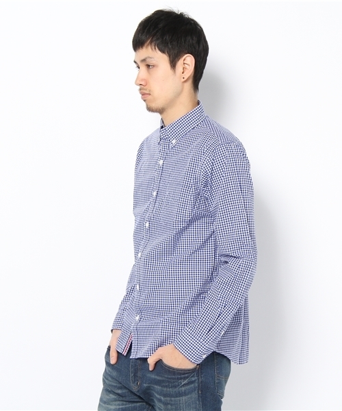BEAMS（ビームス）の「□【リコール】BEAMS / ギンガム テープ ボタンダウンシャツ/（シャツ/ブラウス・メンズ・ブラック/ブルー・SMALL/MEDIUM/LARGE/X-LARGE）」の3枚目の写真