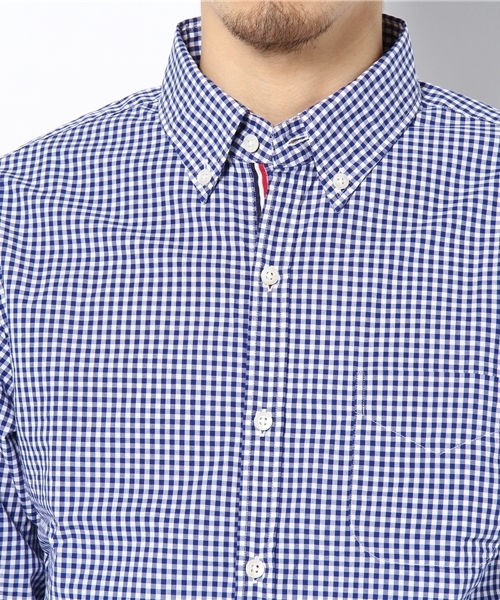 BEAMS（ビームス）の「□【リコール】BEAMS / ギンガム テープ ボタンダウンシャツ/（シャツ/ブラウス・メンズ・ブラック/ブルー・SMALL/MEDIUM/LARGE/X-LARGE）」の5枚目の写真