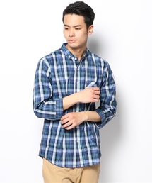 WEGO/マドラスチェック7分シャツ