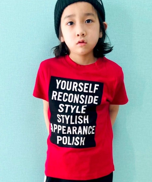 THE CASUAL（カジュアル）の「ボックスロゴ プリント 半袖 Tシャツ キッズ（Tシャツ/カットソー・キッズ・杢グレー/ブルー/ブラック/レッド/グリーン/オフホワイト/ベージュ系/ベージュ/ミント/ホワイト系1/ブラック系/ブラック系1/ネイビー/モカ/ピンク/ブラウン系/ホワイト系/グレー系・100/120/130/150/110/160/140/120cm/110cm/140cm/100cm/130cm/150cm/160cm）」の18枚目の写真