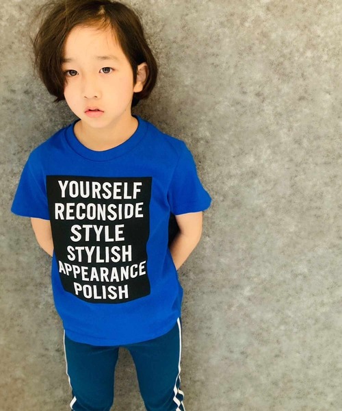 THE CASUAL（カジュアル）の「ボックスロゴ プリント 半袖 Tシャツ キッズ（Tシャツ/カットソー・キッズ・杢グレー/ブルー/ブラック/レッド/グリーン/オフホワイト/ベージュ系/ベージュ/ミント/ホワイト系1/ブラック系/ブラック系1/ネイビー/モカ/ピンク/ブラウン系/ホワイト系/グレー系・100/120/130/150/110/160/140/120cm/110cm/140cm/100cm/130cm/150cm/160cm）」の16枚目の写真