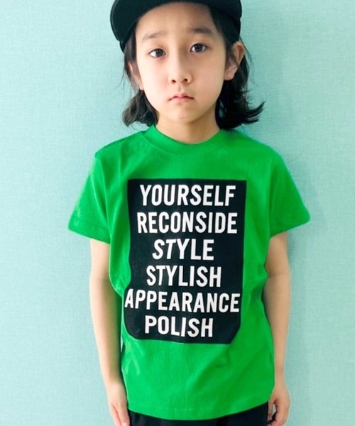 THE CASUAL（カジュアル）の「ボックスロゴ プリント 半袖 Tシャツ キッズ（Tシャツ/カットソー・キッズ・杢グレー/ブルー/ブラック/レッド/グリーン/オフホワイト/ベージュ系/ベージュ/ミント/ホワイト系1/ブラック系/ブラック系1/ネイビー/モカ/ピンク/ブラウン系/ホワイト系/グレー系・100/120/130/150/110/160/140/120cm/110cm/140cm/100cm/130cm/150cm/160cm）」の13枚目の写真