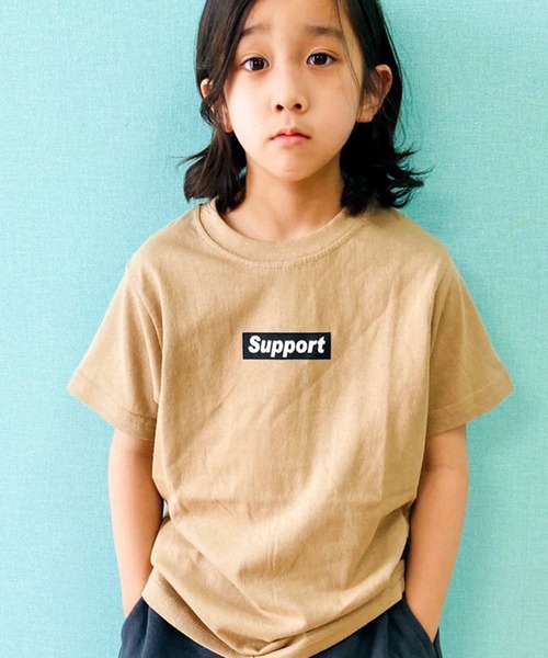 THE CASUAL（カジュアル）の「ボックスロゴ プリント 半袖 Tシャツ キッズ（Tシャツ/カットソー・キッズ・杢グレー/ブルー/ブラック/レッド/グリーン/オフホワイト/ベージュ系/ベージュ/ミント/ホワイト系1/ブラック系/ブラック系1/ネイビー/モカ/ピンク/ブラウン系/ホワイト系/グレー系・100/120/130/150/110/160/140/120cm/110cm/140cm/100cm/130cm/150cm/160cm）」の11枚目の写真