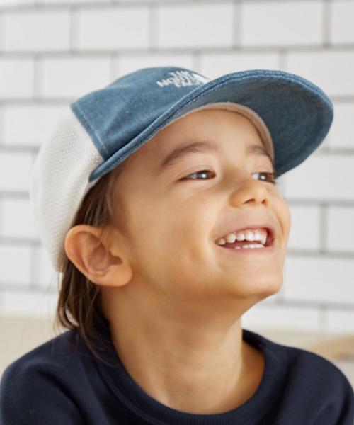 THE NORTH FACE（ザノースフェイス）の「THE NORTH FACE(ザノースフェイス)Denim Mesh Cap（キャップ・キッズ・ネイビー/ライトブルー・53-56cm）」の6枚目の写真