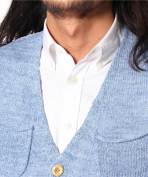 green label relaxing(グリーンレーベルリラクシング)の「LINEN 4PKT COMBI ベスト(ベスト・メンズ・ライム/ライトブルー・MEDIUM/LARGE)」の7枚目の写真