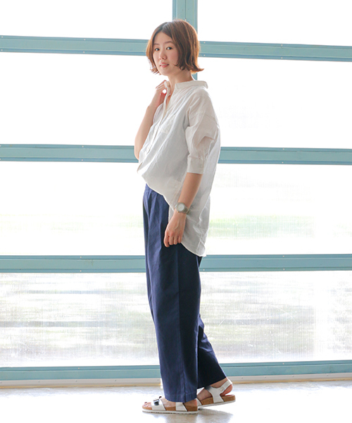 LBC（エルビーシー）の「コットンダンプゆるテーパード（その他パンツ・レディース・ホワイト/オリーブ/ネイビー/ベージュ・M/L）」の13枚目の写真