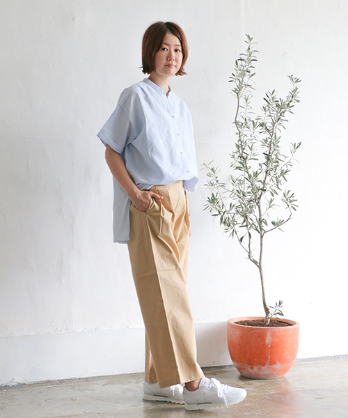 LBC（エルビーシー）の「コットンダンプゆるテーパード（その他パンツ・レディース・ホワイト/オリーブ/ネイビー/ベージュ・M/L）」の14枚目の写真