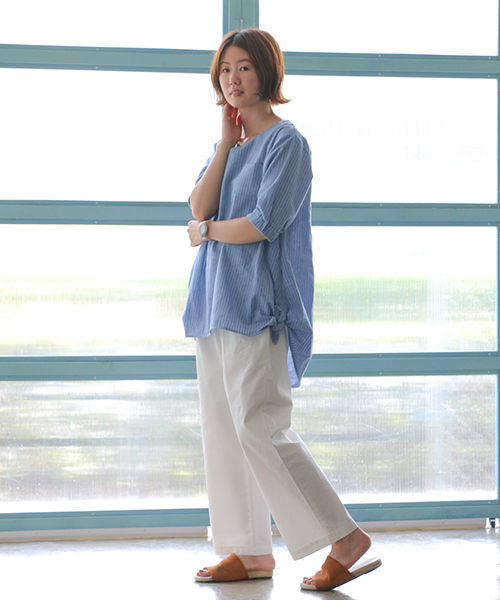 LBC（エルビーシー）の「コットンダンプゆるテーパード（その他パンツ・レディース・ホワイト/オリーブ/ネイビー/ベージュ・M/L）」の16枚目の写真