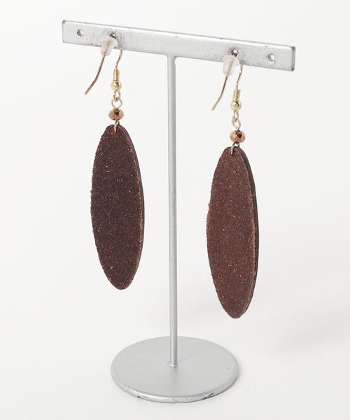 チャイハネ（チャイハネ）の「【チャイハネ】プラウドレザーピアス（ピアス（両耳用）・レディース・ネイビー/ブラウン/ピンク/ターコイズブルー・FREE）」の5枚目の写真