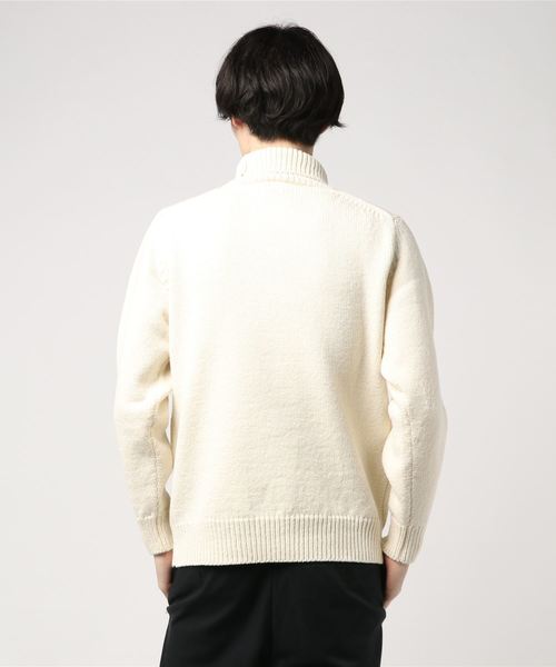 BATONER クルーネックニットセーター ホワイト BATONER クルーネックニットセーター ホワイト BATONER