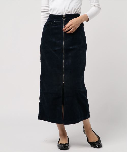 archives（アルシーヴ）の「コーデュロイフープジップスカート（スカート・レディース・ネイビー/アイボリー/キャメル/グレー/ダークネイビー・MEDIUM）」の4枚目の写真