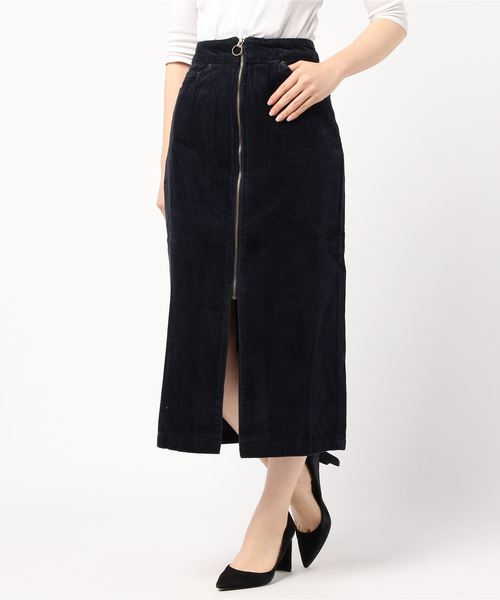 archives（アルシーヴ）の「コーデュロイフープジップスカート（スカート・レディース・ネイビー/アイボリー/キャメル/グレー/ダークネイビー・MEDIUM）」の5枚目の写真