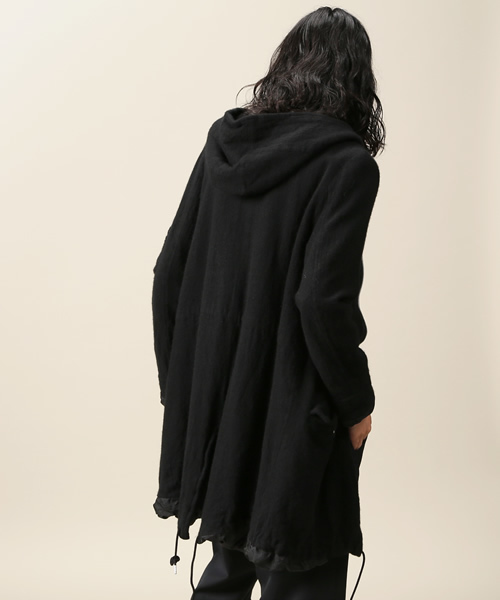 MIDWEST（ミッドウエスト）の「DISCOVERED×MIDWEST別注　縮絨モッズコート（モッズコート・メンズ・ブラック・1/2/3）」の3枚目の写真