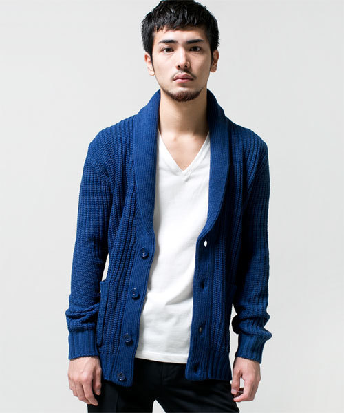 NANO universe（ナノユニバース）の「AKM×nano・universe/ Shawl-CollarCardigan（カーディガン/ボレロ・メンズ・ブラック/ダークグレー/ライトグレー/ダークブラウン/ベージュ/ダークグリーン/ブルー/ネイビー・SMALL/MEDIUM/LARGE/X-LARGE）」の8枚目の写真