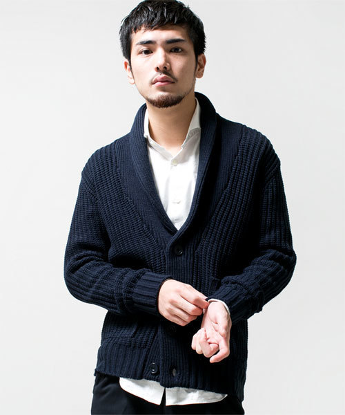 NANO universe（ナノユニバース）の「AKM×nano・universe/ Shawl-CollarCardigan（カーディガン/ボレロ・メンズ・ブラック/ダークグレー/ライトグレー/ダークブラウン/ベージュ/ダークグリーン/ブルー/ネイビー・SMALL/MEDIUM/LARGE/X-LARGE）」の15枚目の写真