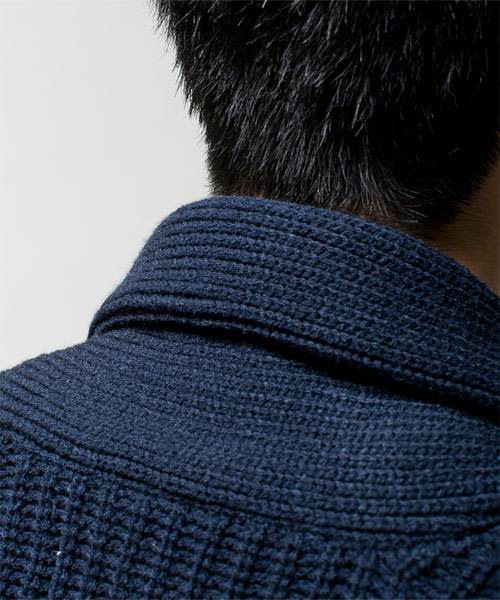 NANO universe（ナノユニバース）の「AKM×nano・universe/ Shawl-CollarCardigan（カーディガン/ボレロ・メンズ・ブラック/ダークグレー/ライトグレー/ダークブラウン/ベージュ/ダークグリーン/ブルー/ネイビー・SMALL/MEDIUM/LARGE/X-LARGE）」の20枚目の写真