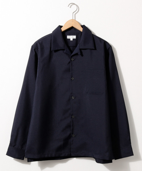 NILWAY（ニルウェイ）の「【Nilway】 ポリトロ長袖オープンカラーシャツ（シャツ/ブラウス・メンズ・ネイビー/ブラック系その他/グレー/レッド系その他/カーキ/ベージュ/ピンク/ブラック/ベージュ系その他/サックスブルー・LARGE/X-LARGE/MEDIUM）」の7枚目の写真