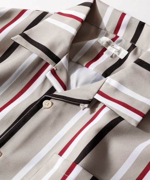 NILWAY（ニルウェイ）の「【Nilway】 ポリトロ長袖オープンカラーシャツ（シャツ/ブラウス・メンズ・ネイビー/ブラック系その他/グレー/レッド系その他/カーキ/ベージュ/ピンク/ブラック/ベージュ系その他/サックスブルー・LARGE/X-LARGE/MEDIUM）」の20枚目の写真